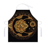Bohemian Sun And Moon Print Adjustable Apron