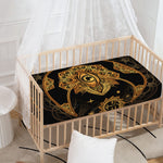 Bohemian Sun And Moon Print Baby Crib Sheet