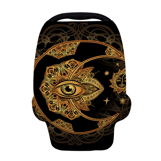 Bohemian Sun And Moon Print Baby Seat Cover