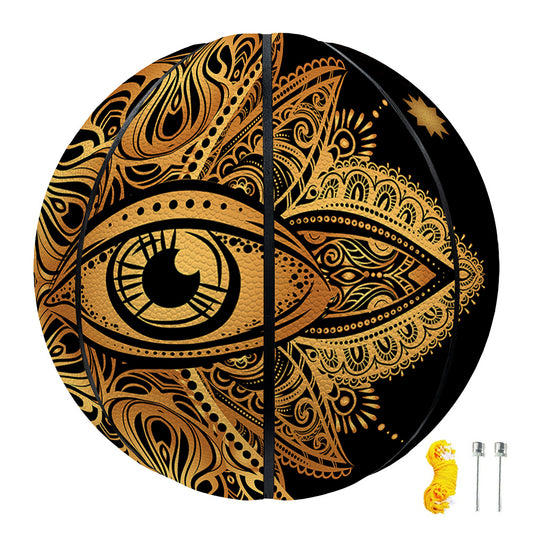 Bohemian Sun And Moon Print Basketball