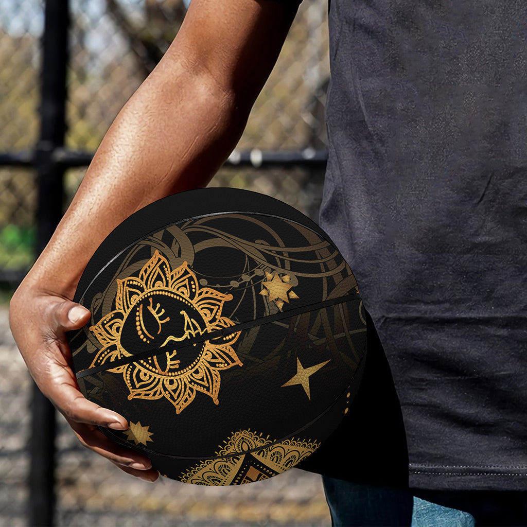 Bohemian Sun And Moon Print Basketball