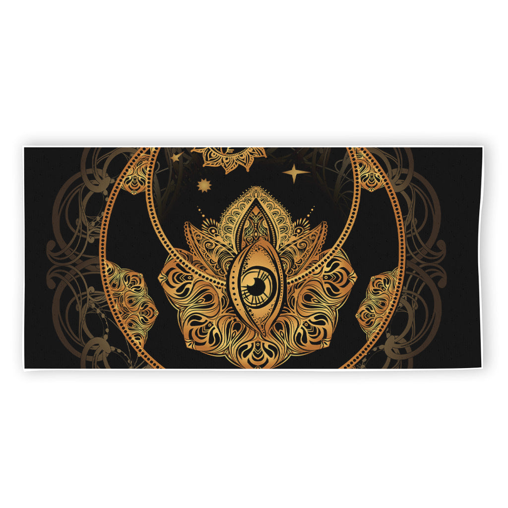 Bohemian Sun And Moon Print Beach Towel