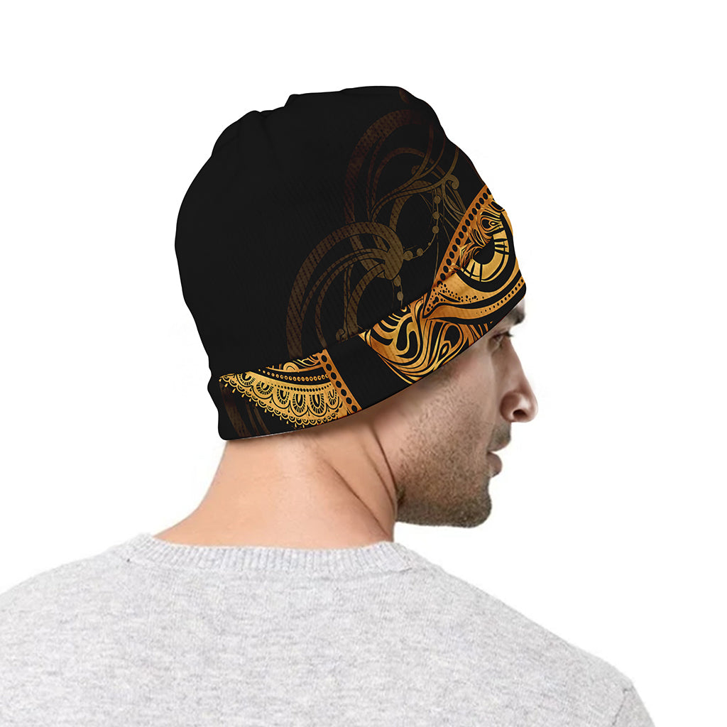 Bohemian Sun And Moon Print Beanie
