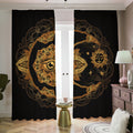 Bohemian Sun And Moon Print Dimout Pencil Pleat Curtains