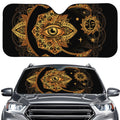 Bohemian Sun And Moon Print Car Windshield Sun Shade