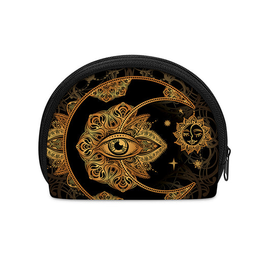 Bohemian Sun And Moon Print Coin Purse