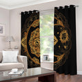 Bohemian Sun And Moon Print Extra Wide Grommet Curtains