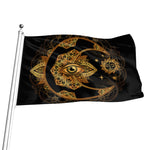 Bohemian Sun And Moon Print Flag