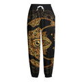Bohemian Sun And Moon Print Fleece Lined Knit Pants