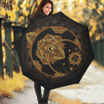 Bohemian Sun And Moon Print Foldable Umbrella