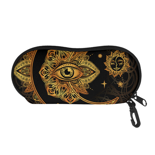 Bohemian Sun And Moon Print Glasses Case