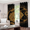 Bohemian Sun And Moon Print Grommet Curtains