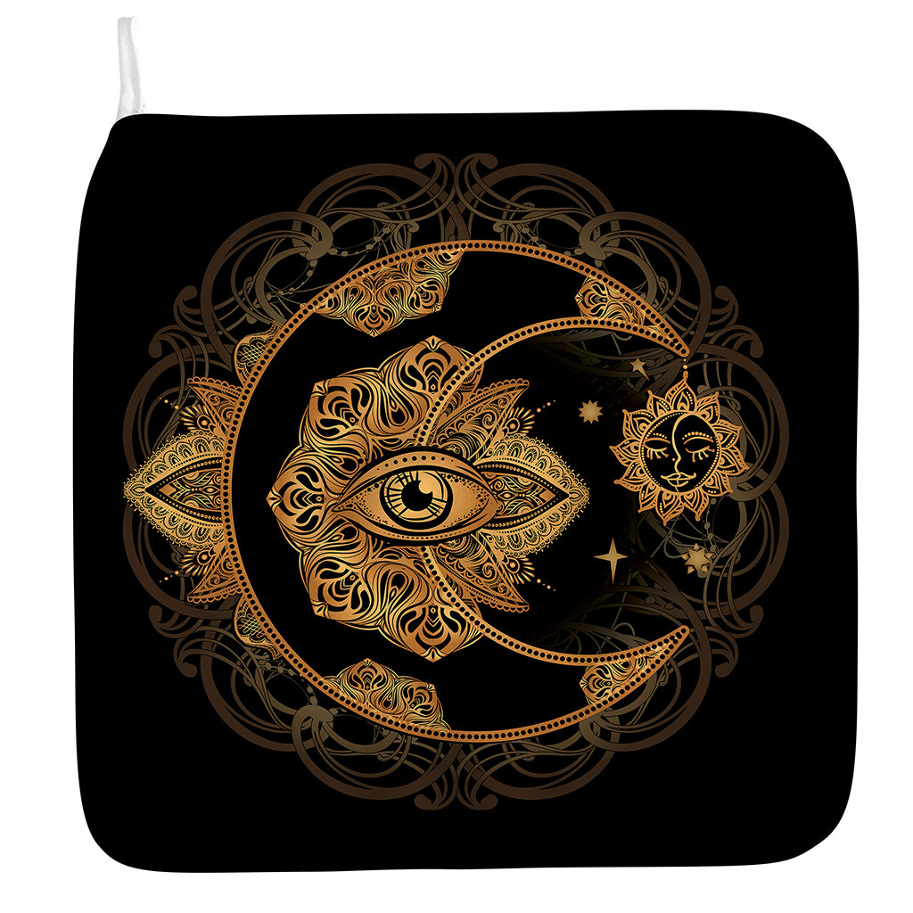 Bohemian Sun And Moon Print Hand Towel