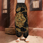 Bohemian Sun And Moon Print Harem Pants