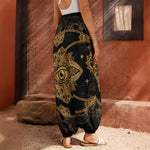 Bohemian Sun And Moon Print Harem Pants