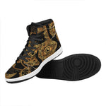 Bohemian Sun And Moon Print High Top Leather Sneakers