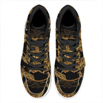 Bohemian Sun And Moon Print High Top Leather Sneakers