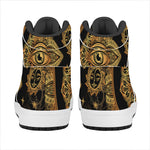 Bohemian Sun And Moon Print High Top Leather Sneakers