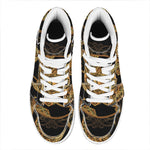 Bohemian Sun And Moon Print High Top Leather Sneakers