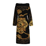 Bohemian Sun And Moon Print Hooded Bathrobe