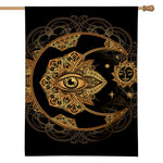 Bohemian Sun And Moon Print House Flag