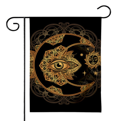 Bohemian Sun And Moon Print House Flag