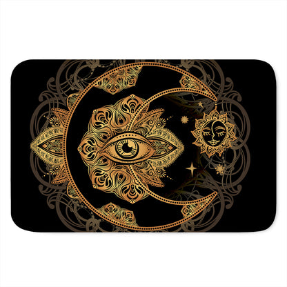 Bohemian Sun And Moon Print Indoor Door Mat