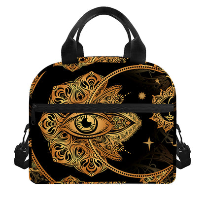 Bohemian Sun And Moon Print Insulated Lunch Bag