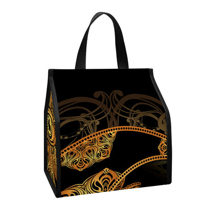 Bohemian Sun And Moon Print Insulated Lunch Tote