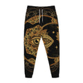 Bohemian Sun And Moon Print Jogger Pants