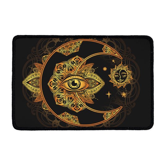 Bohemian Sun And Moon Print Kitchen Mat