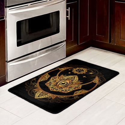 Bohemian Sun And Moon Print Kitchen Mat