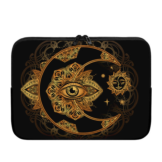 Bohemian Sun And Moon Print Laptop Sleeve