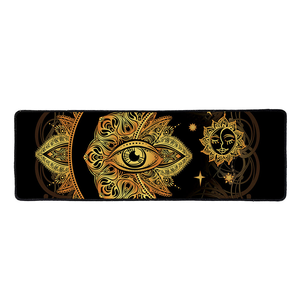 Bohemian Sun And Moon Print Long Kitchen Mat