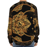 Bohemian Sun And Moon Print Long Sleeve Baseball Jersey