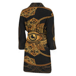 Bohemian Sun And Moon Print Men's Bathrobe