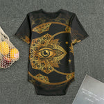 Bohemian Sun And Moon Print Men's Bodysuit