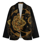 Bohemian Sun And Moon Print Men's Cotton Blazer