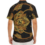 Bohemian Sun And Moon Print Men's Deep V-Neck Shirt