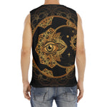 Bohemian Sun And Moon Print Men's Fitness Tank Top