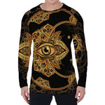 Bohemian Sun And Moon Print Men's Long Sleeve T-Shirt