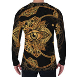 Bohemian Sun And Moon Print Men's Long Sleeve T-Shirt
