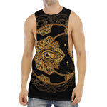 Bohemian Sun And Moon Print Men's Muscle Tank Top