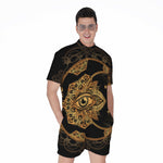 Bohemian Sun And Moon Print Men's Rompers
