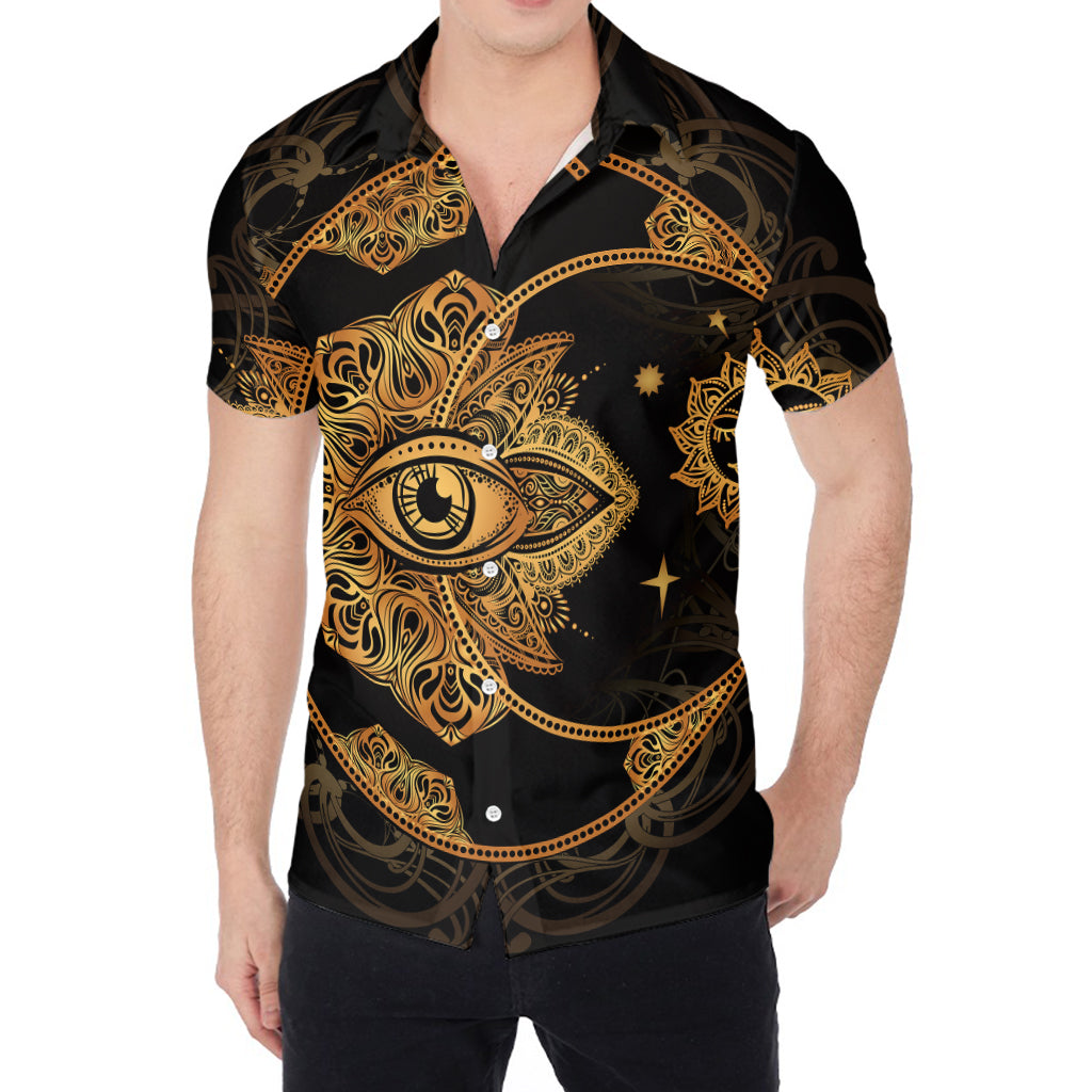 Bohemian Sun And Moon Print Men's Shirt