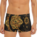 Bohemian Sun And Moon Print Men's Short Boxer Briefs