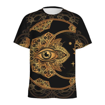 Bohemian Sun And Moon Print Men's Sports T-Shirt
