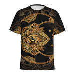 Bohemian Sun And Moon Print Men's Sports T-Shirt