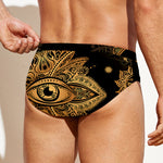 Bohemian Sun And Moon Print Men's Swim Briefs