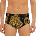 Bohemian Sun And Moon Print Men's Triangle Swim Briefs